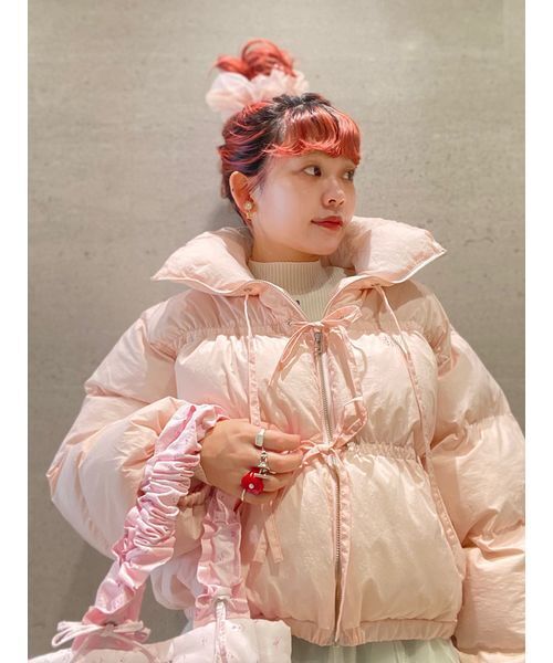 USAGI ONLINE/ZOZOTOWN限定】ナイロンリボンショートパディング