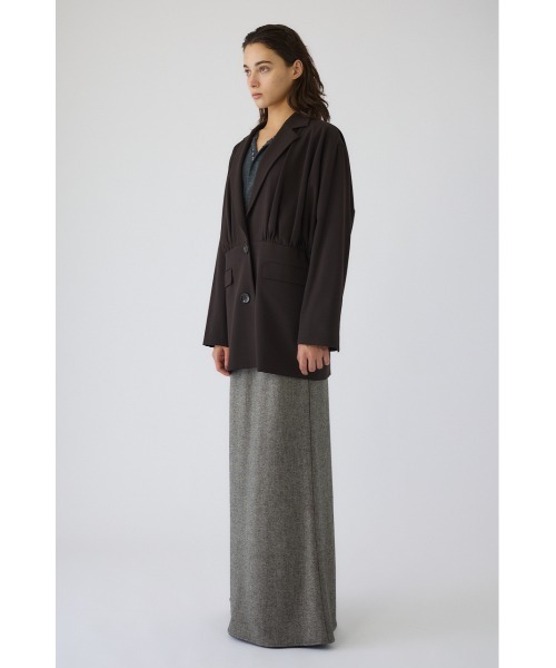 RIM.ARK（リムアーク）の「Gather JK ギャザージャケット（テーラードジャケット・レディース・ブラック/ブラウン・FREE）」の6枚目の写真