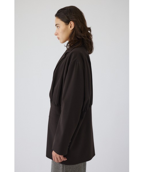 RIM.ARK（リムアーク）の「Gather JK ギャザージャケット（テーラードジャケット・レディース・ブラック/ブラウン・FREE）」の8枚目の写真