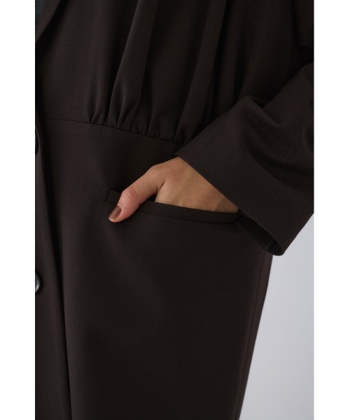 RIM.ARK（リムアーク）の「Gather JK ギャザージャケット（テーラードジャケット・レディース・ブラック/ブラウン・FREE）」の13枚目の写真