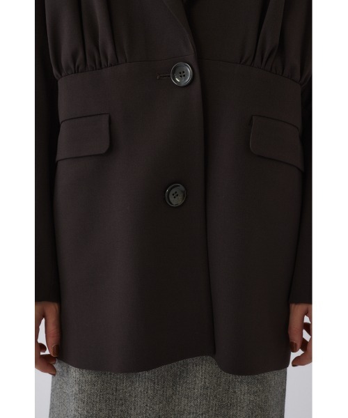 RIM.ARK（リムアーク）の「Gather JK ギャザージャケット（テーラードジャケット・レディース・ブラック/ブラウン・FREE）」の14枚目の写真