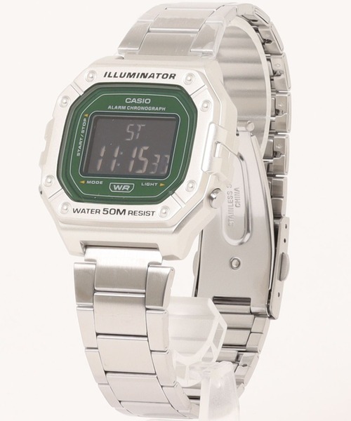 CASIO(カシオ)の「CASIO カシオ/ スタンダードデジタル ステンレスベルト 日常生活強化防水 //// Wシリーズ(デジタル腕時計・メンズ・シルバー/シルバー×ブラック・FREE)」の2枚目の写真