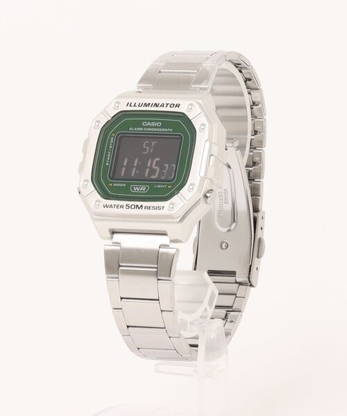 CASIO(カシオ)の「CASIO カシオ/ スタンダードデジタル ステンレスベルト 日常生活強化防水 //// Wシリーズ(デジタル腕時計・メンズ・シルバー/シルバー×ブラック・FREE)」の8枚目の写真