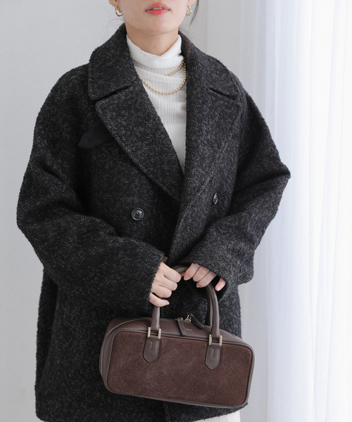 La TOTALITE（ラトータリテ）の「《WEB限定》TICCA / ティッカ MIXツィード Pコート（ピーコート・レディース・マルチ・FREE）」の6枚目の写真