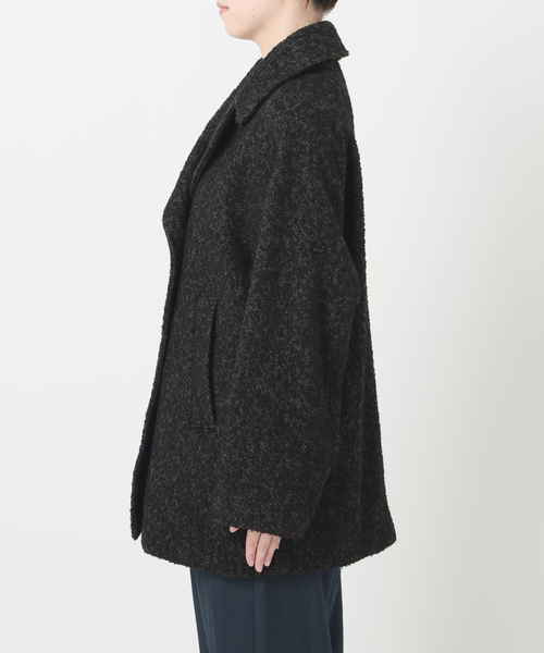 La TOTALITE（ラトータリテ）の「《WEB限定》TICCA / ティッカ MIXツィード Pコート（ピーコート・レディース・マルチ・FREE）」の12枚目の写真