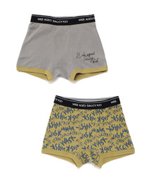 WASK（ワスク）の「無地＆ロゴ柄２Pショーツ(100~160cm)（ボクサーパンツ）」