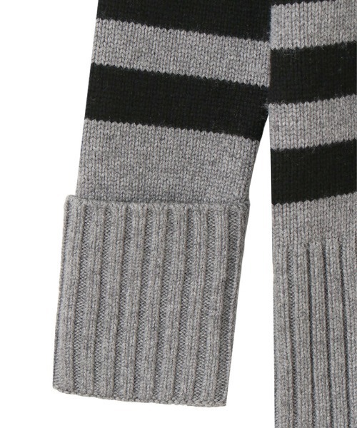 JENNE(ジェンヌ)の「パネルボーダーニット(ニット/セーター・レディース・グレー/アイボリー・LARGE/MEDIUM/SMALL)」の17枚目の写真