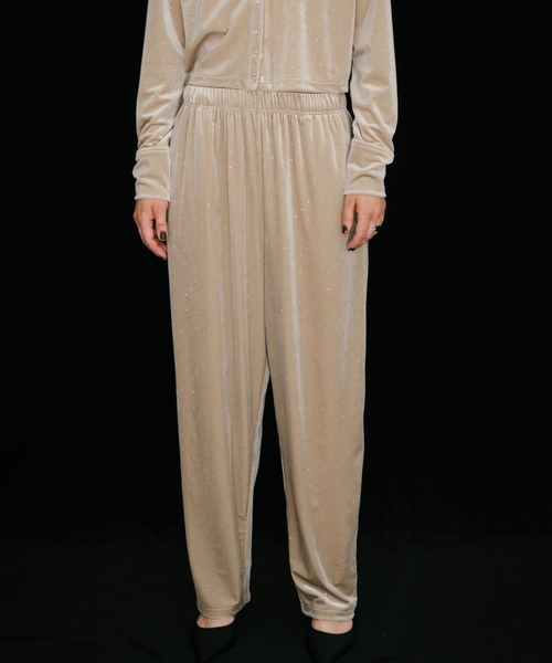 HANNE（アン）の「シャイニードットベロアパンツ（その他パンツ・レディース・グレー/ブラック/ベージュ・S/M）」の3枚目の写真