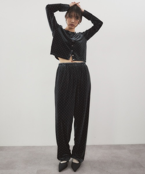 セール】シャイニードットベロアパンツ（その他パンツ）｜HANNE（アン