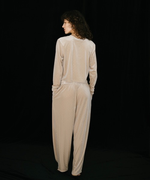 HANNE（アン）の「シャイニードットベロアパンツ（その他パンツ・レディース・グレー/ブラック/ベージュ・S/M）」の9枚目の写真