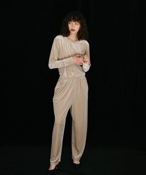 HANNE（アン）の「シャイニードットベロアパンツ（その他パンツ・レディース・グレー/ブラック/ベージュ・S/M）」の7枚目の写真