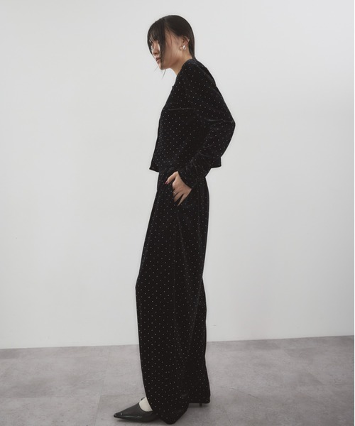 HANNE（アン）の「シャイニードットベロアパンツ（その他パンツ・レディース・グレー/ブラック/ベージュ・S/M）」の4枚目の写真