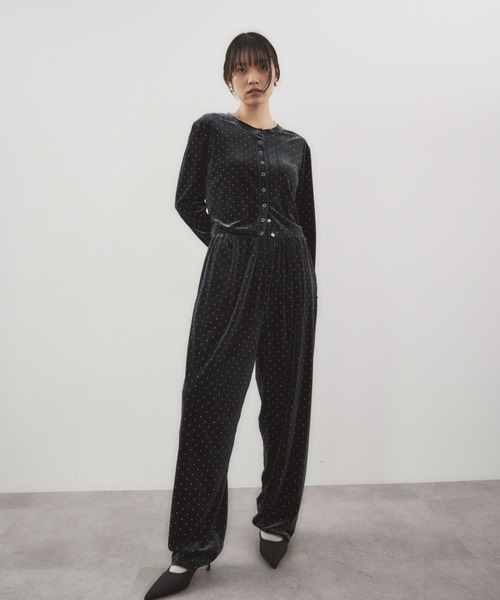 HANNE（アン）の「シャイニードットベロアパンツ（その他パンツ・レディース・グレー/ブラック/ベージュ・S/M）」の17枚目の写真