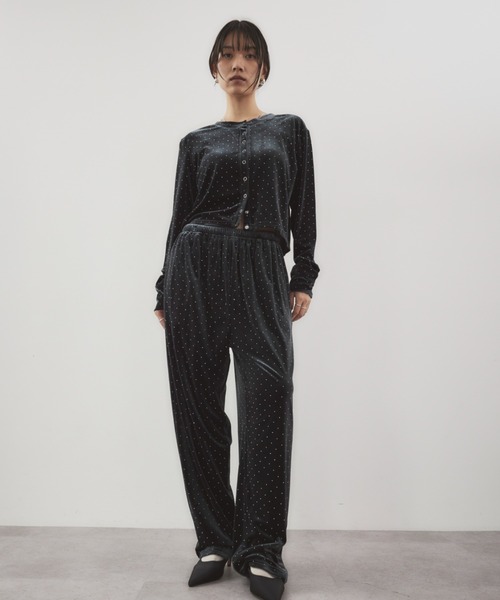 HANNE（アン）の「シャイニードットベロアパンツ（その他パンツ・レディース・グレー/ブラック/ベージュ・S/M）」の14枚目の写真