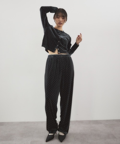 セール】シャイニードットベロアパンツ（その他パンツ）｜HANNE（アン
