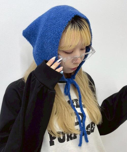 WEGO(ウィゴー)の「WEGO/ニットバブーシュカ(ハット・レディース・ベージュ/ブルー/ブラック・FREE)」の1枚目の写真