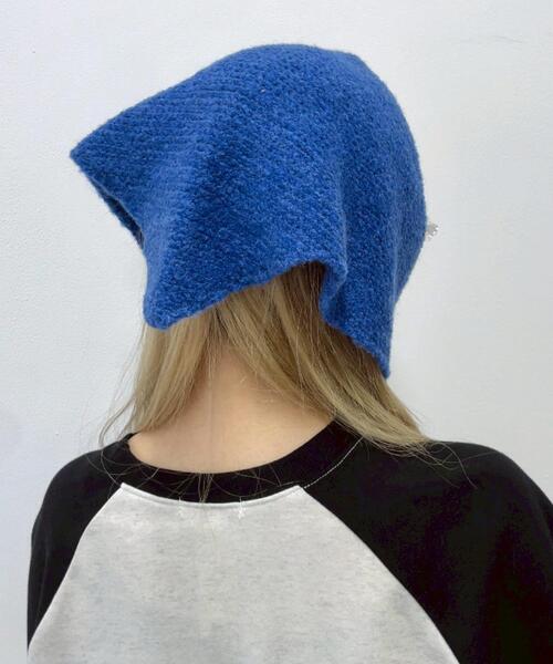 WEGO(ウィゴー)の「WEGO/ニットバブーシュカ(ハット・レディース・ベージュ/ブルー/ブラック・FREE)」の6枚目の写真