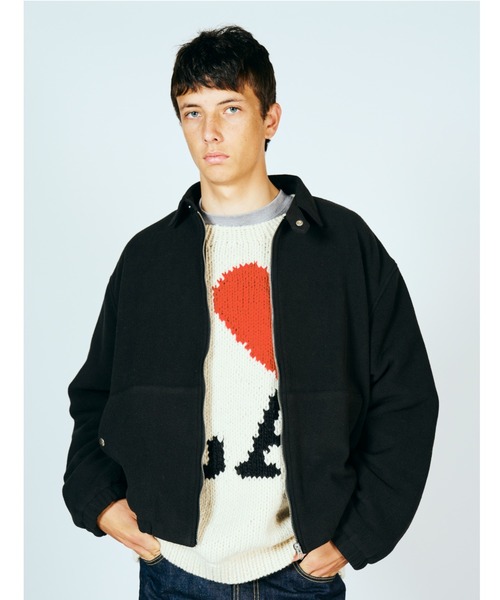 SUNNY SPORTS(サニースポーツ)の「SUNNY SPORTS サニースポーツ / FLEECE SWING TOP(ブルゾン・メンズ・ブラック/ダークブラウン・MEDIUM/LARGE)」の7枚目の写真