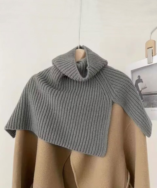 ammy. / エイミードット 】 リブ ニット ハイネック スヌード（ネック