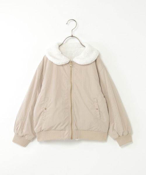 ikka（イッカ）の「リバーシブルファーブルゾン（ブルゾン・キッズ・チェリーレッド/ベージュ/オリーブ・S/M/L/XL/XS）」の10枚目の写真