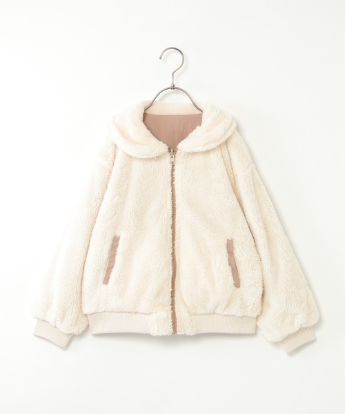 ikka（イッカ）の「リバーシブルファーブルゾン（ブルゾン・キッズ・チェリーレッド/ベージュ/オリーブ・S/M/L/XL/XS）」の22枚目の写真