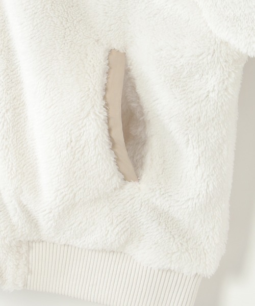 ikka（イッカ）の「リバーシブルファーブルゾン（ブルゾン・キッズ・チェリーレッド/ベージュ/オリーブ・S/M/L/XL/XS）」の18枚目の写真