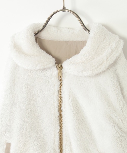 ikka（イッカ）の「リバーシブルファーブルゾン（ブルゾン・キッズ・チェリーレッド/ベージュ/オリーブ・S/M/L/XL/XS）」の9枚目の写真