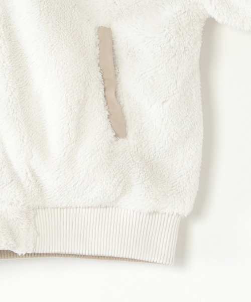 ikka（イッカ）の「リバーシブルファーブルゾン（ブルゾン・キッズ・チェリーレッド/ベージュ/オリーブ・S/M/L/XL/XS）」の15枚目の写真