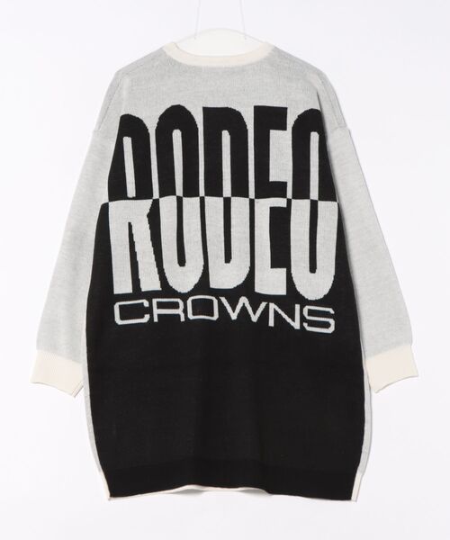 RODEO CROWNS WIDE BOWL（ロデオクラウンズワイドボウル）の「バックバイカラーロゴニットワンピース（ワンピース・レディース・ブラック/イエロー/オフホワイト・FREE）」の16枚目の写真