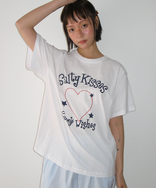 RONRON(ロンロン)の「SALTY KISSES BASIC FIT T SHIRT WHITE(Tシャツ/カットソー・レディース・その他・FREE)」の2枚目の写真