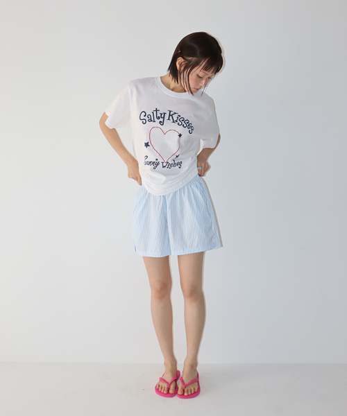RONRON(ロンロン)の「SALTY KISSES BASIC FIT T SHIRT WHITE(Tシャツ/カットソー・レディース・その他・FREE)」の4枚目の写真