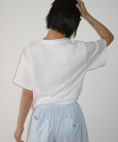 RONRON(ロンロン)の「SALTY KISSES BASIC FIT T SHIRT WHITE(Tシャツ/カットソー・レディース・その他・FREE)」の5枚目の写真