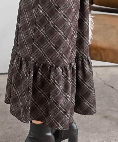 rps（アールピーエス）の「インナーＳＥＴチェックジャンスカ（ジャンパースカート・レディース・ブラック/ブラウン/ネイビー・フリー）」の19枚目の写真