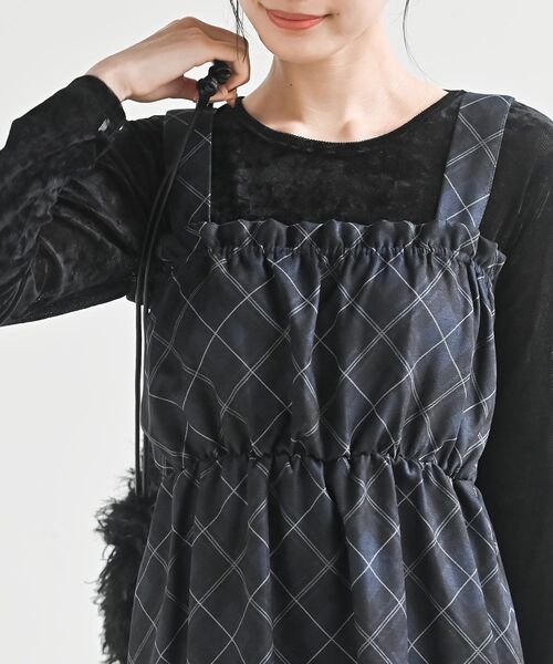 rps（アールピーエス）の「インナーＳＥＴチェックジャンスカ（ジャンパースカート・レディース・ブラック/ブラウン/ネイビー・フリー）」の13枚目の写真