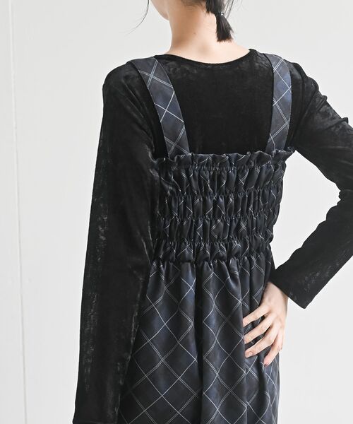 rps（アールピーエス）の「インナーＳＥＴチェックジャンスカ（ジャンパースカート・レディース・ブラック/ブラウン/ネイビー・フリー）」の11枚目の写真