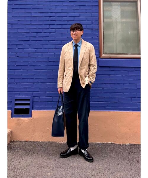 MUSINSA STANDARD（ムシンサスタンダード）の「ホワイトサテンオフィサーパンツ [ネイビー]（その他パンツ・メンズ・その他・27/28/29/34/32/30/31/33/26/40/36/38/42）」の13枚目の写真