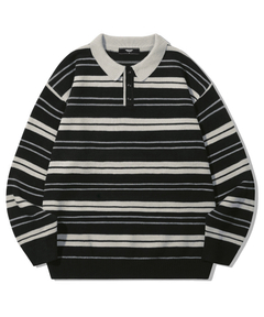 セール】El mar ネップボーダークルーニット（ニット/セーター