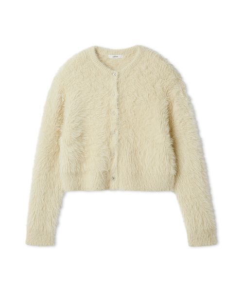 Mila Owen（ミラオーウェン）の「クルーネックシャギーニットカーデ（カーディガン/ボレロ・レディース・グレー/レッド/アイボリー/ブラック・F）」の20枚目の写真