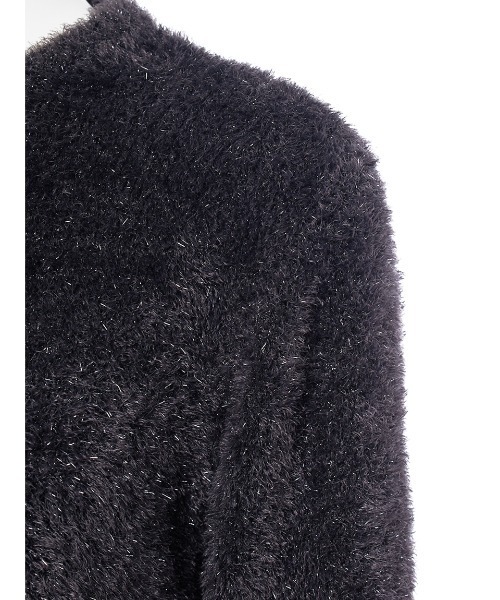 Mila Owen（ミラオーウェン）の「クルーネックシャギーニットカーデ（カーディガン/ボレロ・レディース・グレー/レッド/アイボリー/ブラック・F）」の9枚目の写真