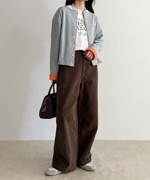 GEVACO（ゲバコ）の「【GEVACO/ゲバコ】裏フリースカーデ（カーディガン/ボレロ・レディース・ブルー系その他6/ブラック/ブルー系その他/ライトグレー・38）」の5枚目の写真