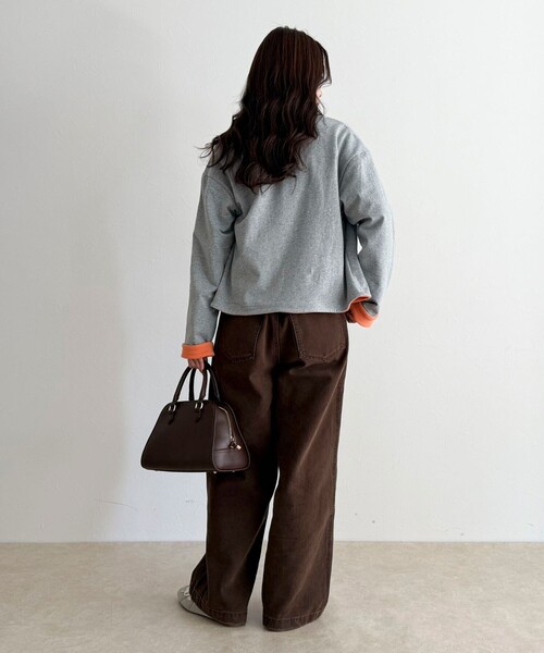 GEVACO（ゲバコ）の「【GEVACO/ゲバコ】裏フリースカーデ（カーディガン/ボレロ・レディース・ブルー系その他6/ブラック/ブルー系その他/ライトグレー・38）」の7枚目の写真