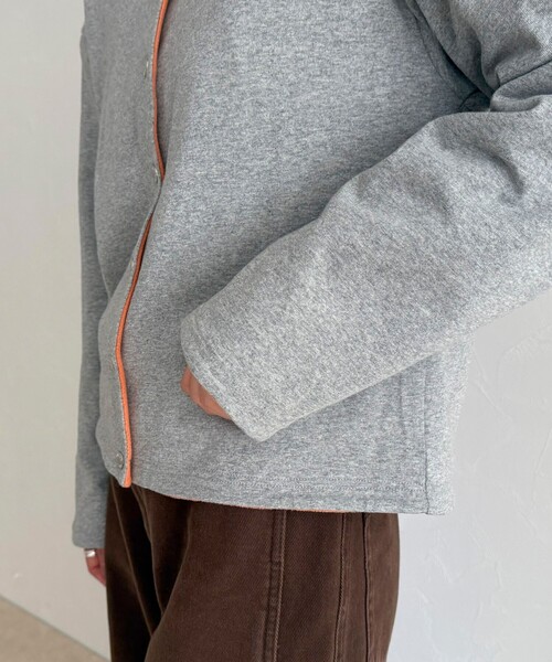 GEVACO（ゲバコ）の「【GEVACO/ゲバコ】裏フリースカーデ（カーディガン/ボレロ・レディース・ブルー系その他6/ブラック/ブルー系その他/ライトグレー・38）」の20枚目の写真