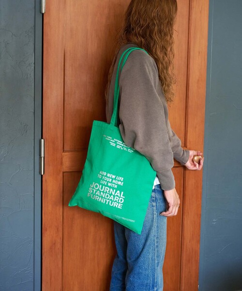 journal standard Furniture (ジャーナルスタンダードファニチャー)の「JSF TOTE CANVAS トートバッグ(トートバッグ・レディース・ライトグリーン/レッド系その他/オートミール・FREE)」の3枚目の写真