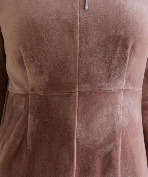 mystic（ミスティック）の「[森川企画/オケージョンアイテム]バックオープンベロアワンピース（ワンピース・レディース・ブラック/ピンク・1/2）」の14枚目の写真