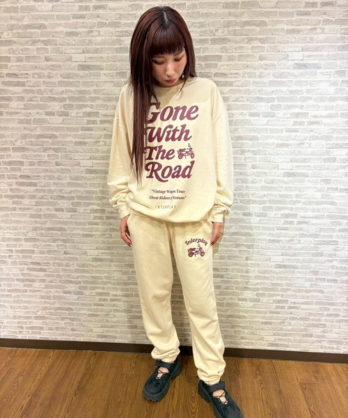 INTERPLAY（インタープレイ）の「【INTERPLAY】Gone The Road Garment Dyed 6.4 oz Sweat（スウェット・メンズ・アイボリー/ピンク/ブラック/ブルー・LARGE）」の6枚目の写真
