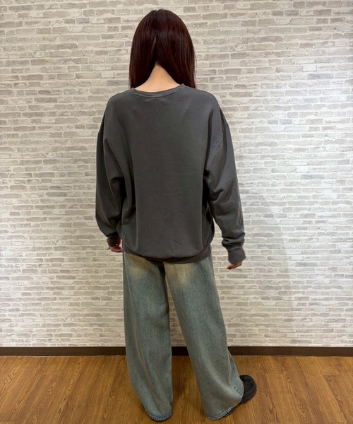 INTERPLAY（インタープレイ）の「【INTERPLAY】Gone The Road Garment Dyed 6.4 oz Sweat（スウェット・メンズ・アイボリー/ピンク/ブラック/ブルー・LARGE）」の10枚目の写真