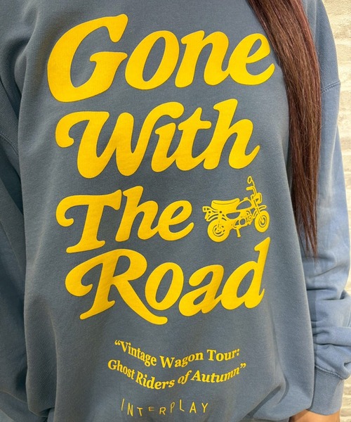 INTERPLAY（インタープレイ）の「【INTERPLAY】Gone The Road Garment Dyed 6.4 oz Sweat（スウェット・メンズ・アイボリー/ピンク/ブラック/ブルー・LARGE）」の14枚目の写真