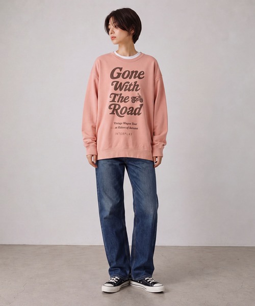 INTERPLAY(インタープレイ)の「【INTERPLAY】Gone The Road Garment Dyed 6.4 oz Sweat(スウェット・メンズ・アイボリー/ピンク/ブラック/ブルー・LARGE)」の8枚目の写真