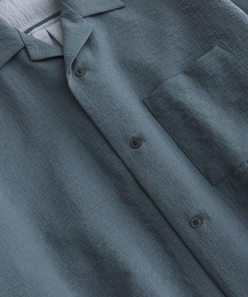 remer（リメール）の「ルーズベーシッククロップドシャツ - バブルタッチ / Loose Basic Cropped Shirt - Bubble Touch（シャツ/ブラウス・メンズ・ホワイト/ブルーグレー/ブラック・LARGE/MEDIUM/SMALL/X-SMALL）」の10枚目の写真