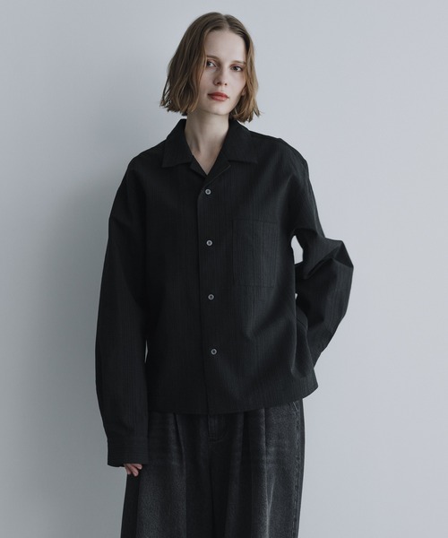 remer（リメール）の「ルーズベーシッククロップドシャツ - バブルタッチ / Loose Basic Cropped Shirt - Bubble Touch（シャツ/ブラウス・メンズ・ホワイト/ブルーグレー/ブラック・LARGE/MEDIUM/SMALL/X-SMALL）」の12枚目の写真
